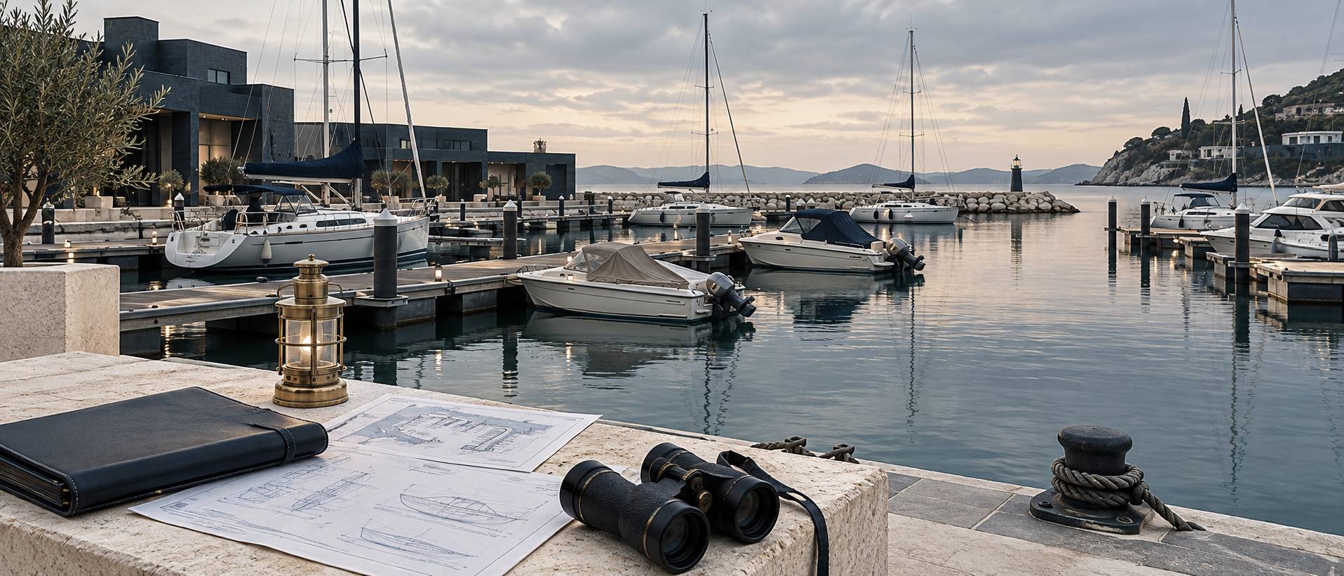 Illustration éditoriale du sujet : Port de plaisance : surveiller les bateaux hors saison